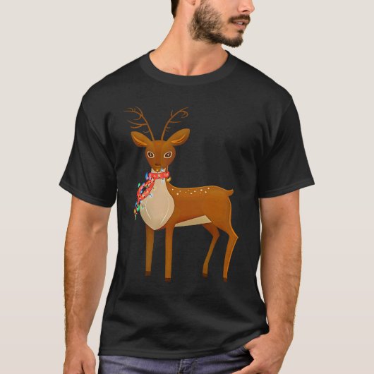 Cute Christmas Reindeer Sweet Deer Tシャツ (正面)