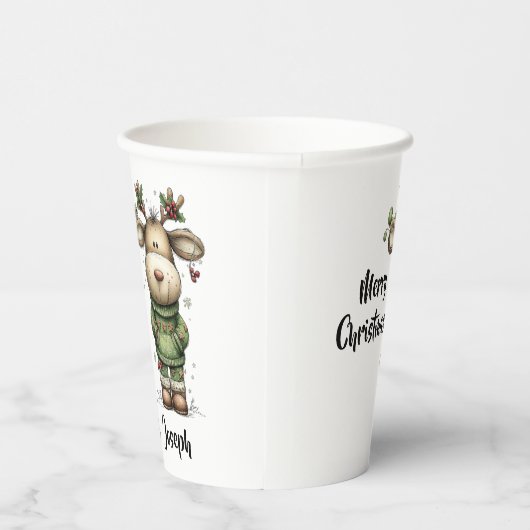 Cute christmas reindeers 紙コップ (右)