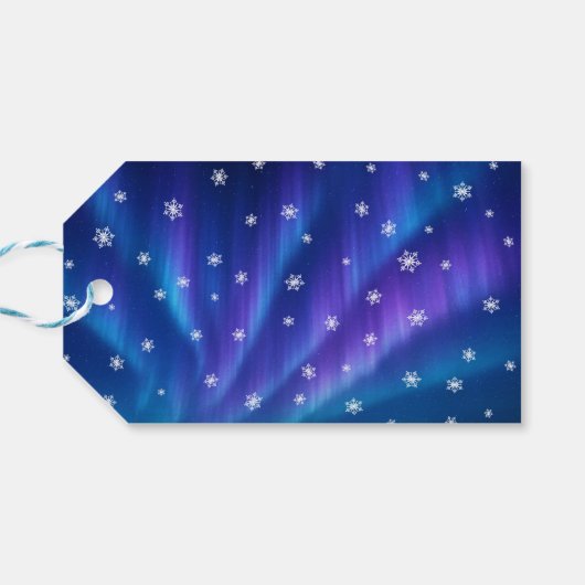 Cute Christmas Santa and Elf Train ギフトタグ (裏面横)