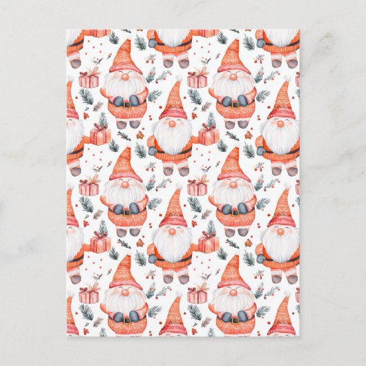 Cute Christmas Santa Claus シーズンポストカード (正面)