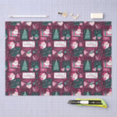 Cute Christmas Santa Claus pattern 薄葉紙 (クラフト)