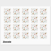 Cute Christmas Seamless Pattern Paper Stickers スクエアシール (シート)