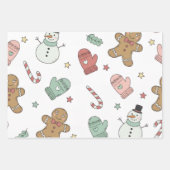 Cute Christmas Seamless Pattern Wrapping Paper – G ラッピングペーパーシート (正面3)