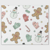 Cute Christmas Seamless Pattern Wrapping Paper – G ラッピングペーパー (フラット)