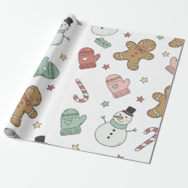 Cute Christmas Seamless Pattern Wrapping Paper – G ラッピングペーパー