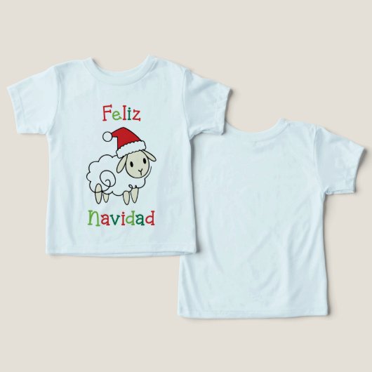 Cute Christmas Sheep – Feliz Navidad (デザイン正面&裏面)