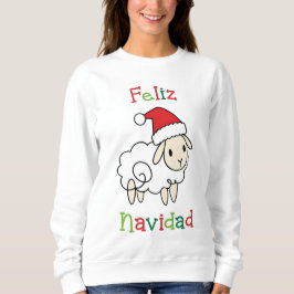 Cute Christmas Sheep – Feliz Navidad スウェットシャツ