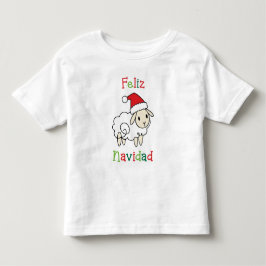 Cute Christmas Sheep – Feliz Navidad トドラーTシャツ