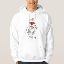 Cute Christmas Sheep – Feliz Navidad パーカ