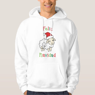Cute Christmas Sheep – Feliz Navidad パーカ