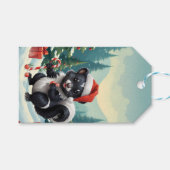 Cute Christmas Skunk Cartoon  ギフトタグ (正面(横))