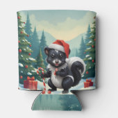 Cute Christmas Skunk Cartoon 缶クーラー (裏面)