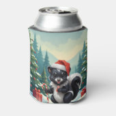 Cute Christmas Skunk Cartoon 缶クーラー (缶裏面)