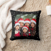 Cute Christmas Snow Family Photo クッション (ブランケット)