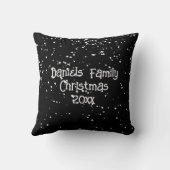 Cute Christmas Snow Family Photo クッション (裏面)