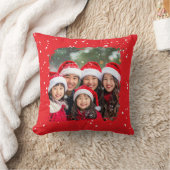 Cute Christmas Snow Family Photo クッション (ブランケット)