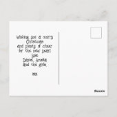 Cute Christmas Snow Family Photo ポストカード (裏面)