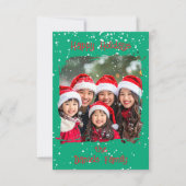 Cute Christmas Snow Family  Photo Card 招待状 (正面)