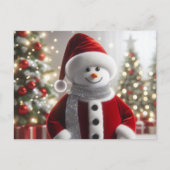 Cute Christmas Snowman ポストカード (正面)