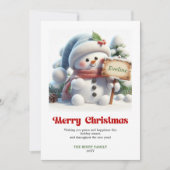 Cute Christmas snowman classic kids holiday card   シーズンカード (正面)