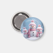 Cute Christmas Snowman Magnet マグネット (正面/裏面)
