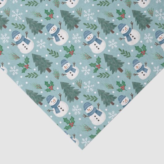 Cute Christmas Snowmen Pattern Tissue Paper 薄葉紙 (詳細)