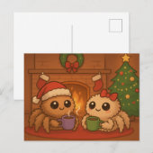 Cute Christmas Spider シーズンポストカード (正面/裏面)