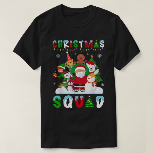 Cute Christmas Squad Holiday Design Tシャツ (デザイン正面)