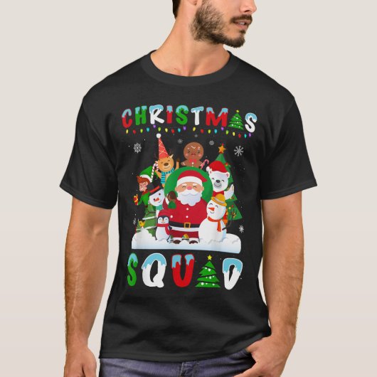 Cute Christmas Squad Holiday Design Tシャツ (正面)