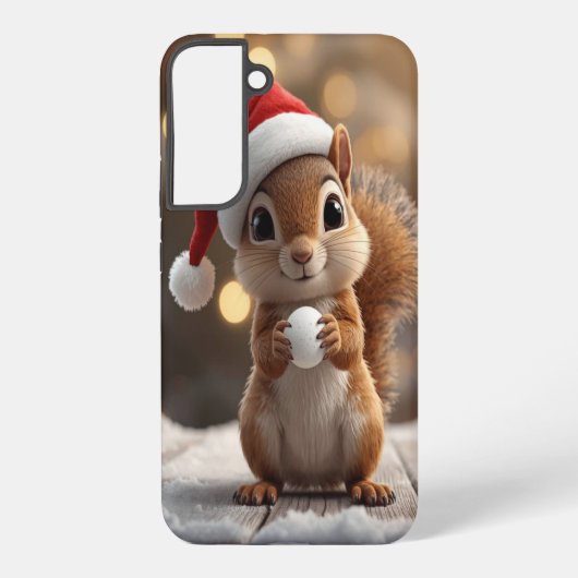 Cute Christmas Squirrel Galaxy S22 Plus Case Samsung Galaxyケース (裏面)