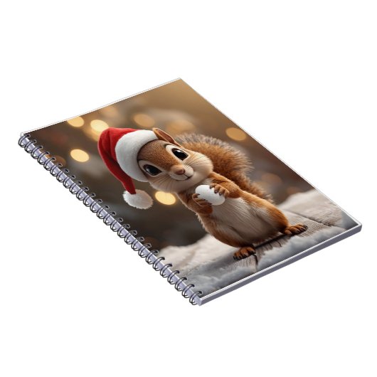 Cute Christmas Squirrel Girls Notebook ノートブック (右側)