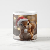 Cute Christmas Squirrel Specialty Mug ジャンボコーヒーマグカップ (正面)