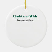 Cute Christmas Squirrel with Acorn Sticker セラミックオーナメント (裏面)