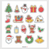 Cute Christmas Sticker Bomb Phone Case | Holiday P シール (シート)