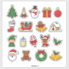 Cute Christmas Sticker Bomb Phone Case | Holiday P シール