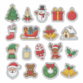 Cute Christmas Sticker Bomb Phone Case | Holiday P シール (正面)