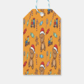 Cute Christmas Teddy Bear and Toy Train ギフトタグ (裏面)