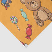 Cute Christmas Teddy Bear and Toy Train 薄葉紙 (詳細)