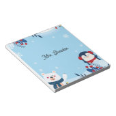 Cute Christmas Teddy Bear Teacher Notepad ノートパッド (アングル)