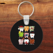 Cute Christmas Teeth Funny Christmas Dentist Denta キーホルダー (正面)
