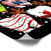 Cute Christmas Teeth Funny Christmas Dentist Denta ポスター (角)