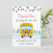 Cute Christmas Thank You Bus Driver Gift Card 招待状 (スタンド正面)