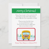 Cute Christmas Thank You Bus Driver Gift Card 招待状 (裏面)
