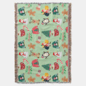 Cute Christmas Throw Blanket スローブランケット (正面縦)
