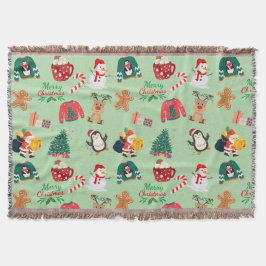 Cute Christmas Throw Blanket スローブランケット