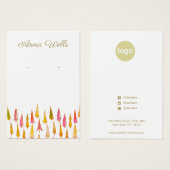 Cute Christmas Tree Holiday Earring Display Card (正面&裏面)