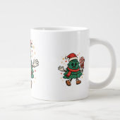 Cute Christmas Tree Mug - Festive Holiday Design ジャンボコーヒーマグカップ (右)