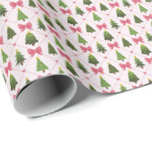 Cute Christmas Tree Pattern - Wrapping Paper Roll ラッピングペーパー (ロールコーナー)
