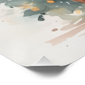 Cute Christmas tree reindeer cozy Holiday Wall Art ポスター (コーナー)