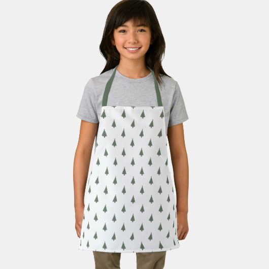 Cute Christmas Trees Pattern Apron エプロン (インサイチュ)